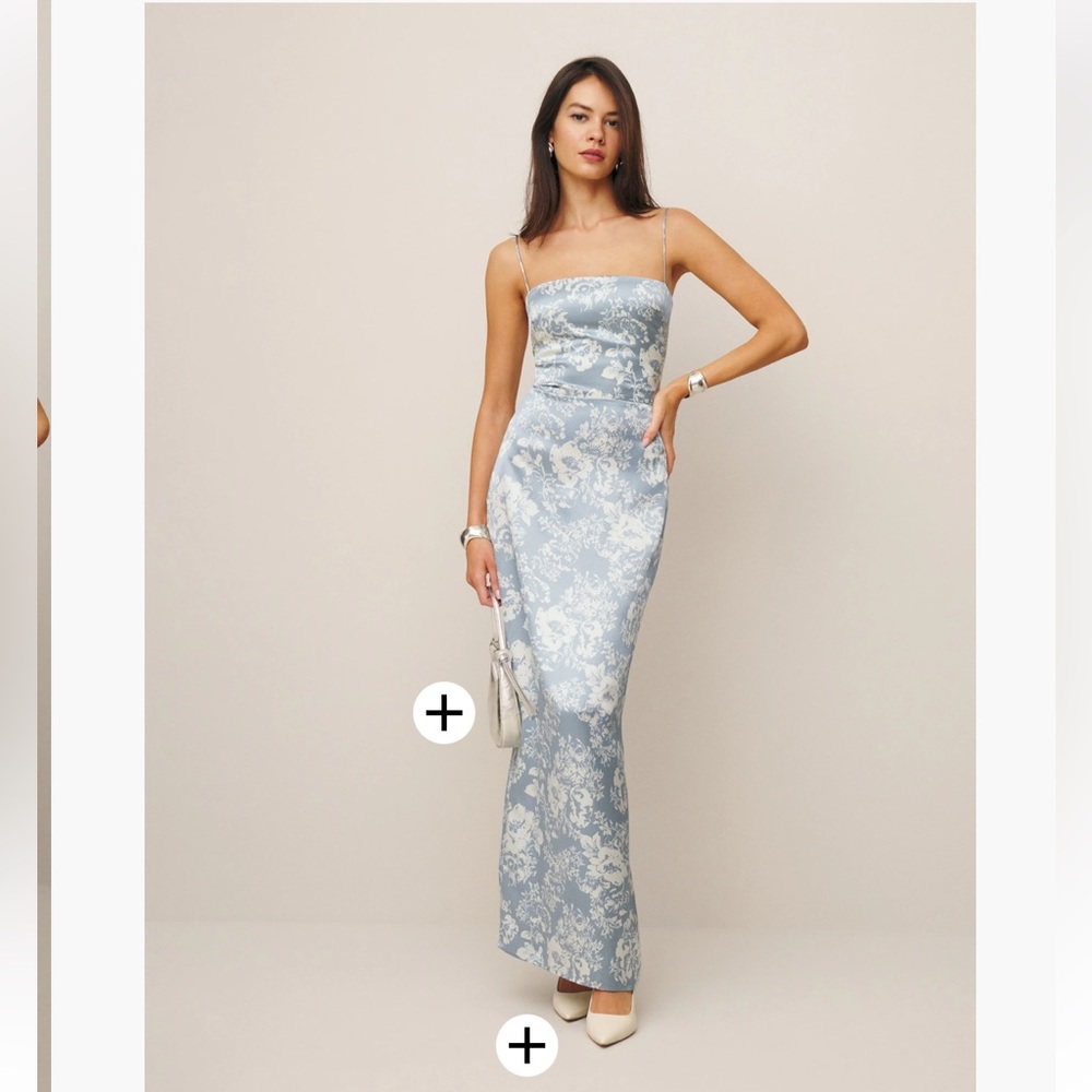 Reformation Frankie Silk Dress - Porcelain